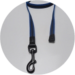 Audenham English Bridle Leather Rubberised Cotton Tracking Lead Blue
